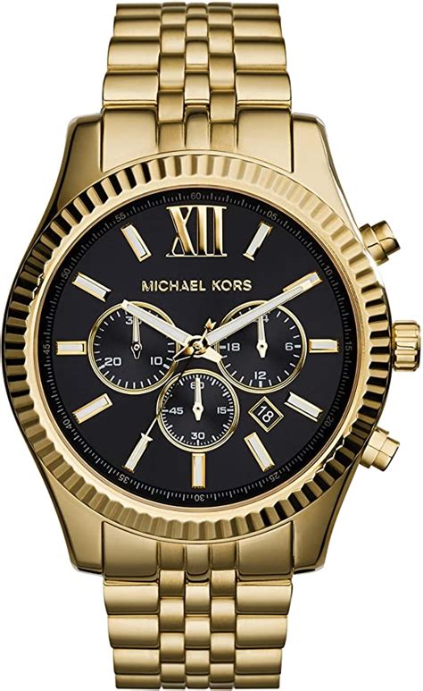 michael kors watch stainless steel men|michael kors iced out watch.